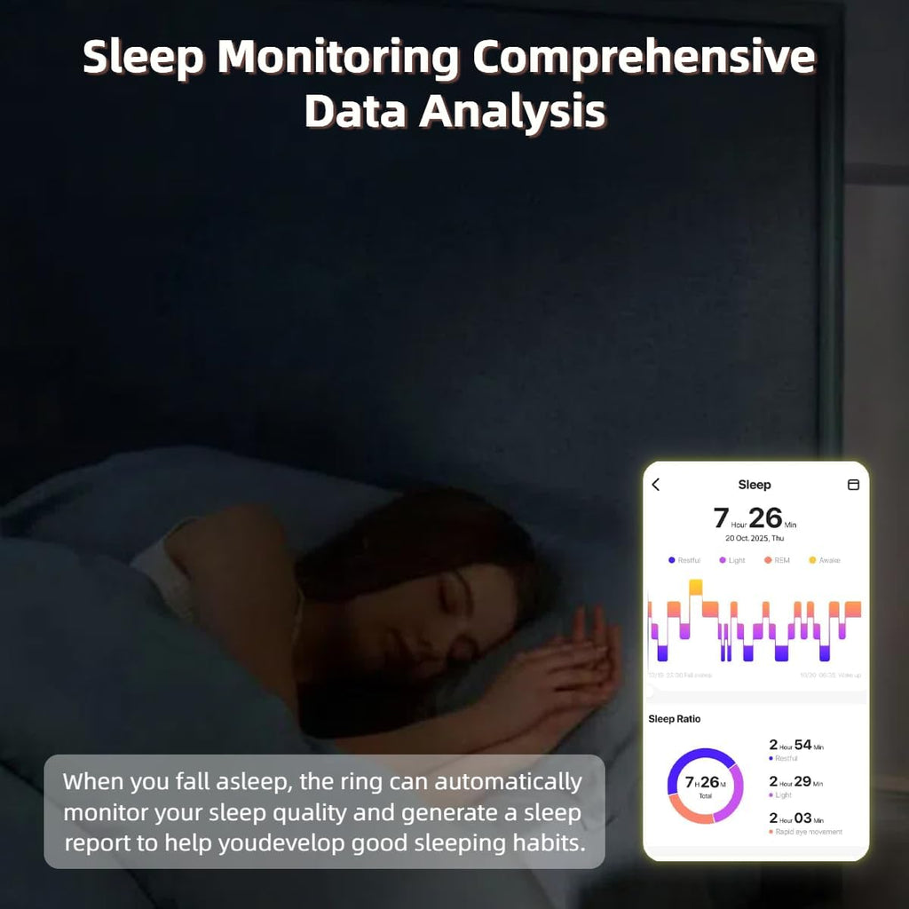 Luxury Diamond Rose Gold Smart Ring for Women – Heart Rate & Tech Core